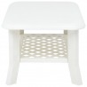 Mesa de centro 90x60x46 cm plástico branco 3