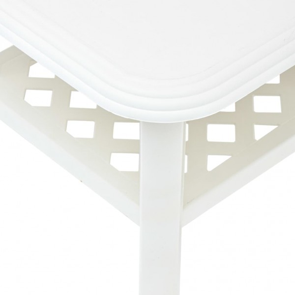 Mesa de centro de plástico blanco 90x60x46 cm M 5