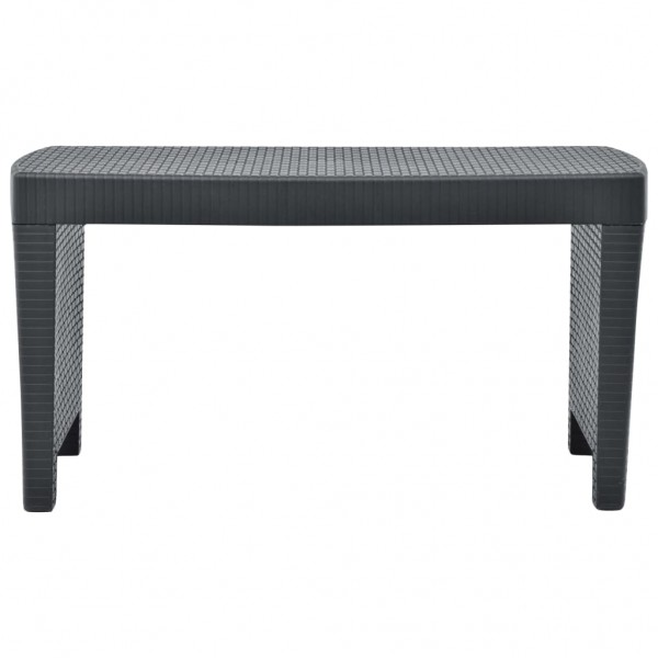 Juego de muebles de jardín 3 piezas plástico gris antracita M 4