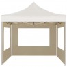 Carpa plegable profesional paredes aluminio color crema 2x2 m 5