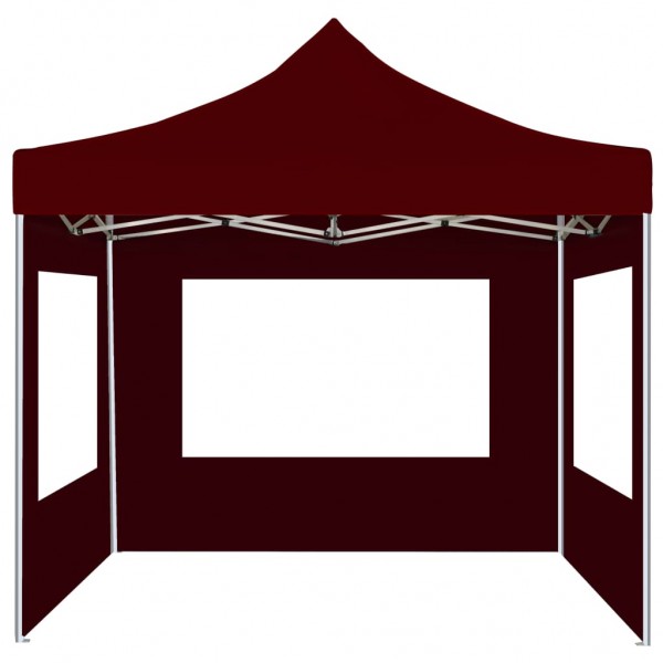 Carpa plegable profesional paredes aluminio color burdeos 2x2 m M 5