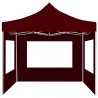 Carpa plegable profesional paredes aluminio color burdeos 2x2 m 5