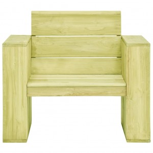 Silla de jardín de madera de pino impregnada 89x76x76 cm H