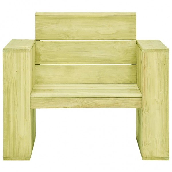 Silla de jardín de madera de pino impregnada 89x76x76 cm M 2