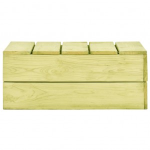 Mesa de jardín de madera de pino impregnada 75x75x31 cm H