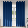 Cortinas con cortinas 2 pcs Azul oscuro 225 x 140 cm Poliéster 1