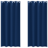 Cortinas con cortinas 2 pcs Azul oscuro 225 x 140 cm Poliéster 2