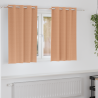 Cortinas 2 pcs Castanho-claro 140 x 140 cm Poliéster 1
