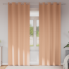 Cortinas con cortinas 2 pcs Marrón claro 225 x 140 cm Poliéster 1