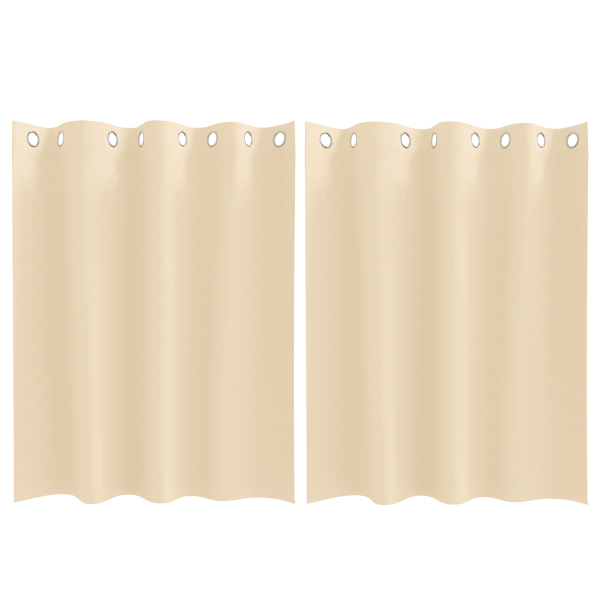 Cortinas com cortinas 2 pcs Creme 140 x 140 cm Poliéster M 2