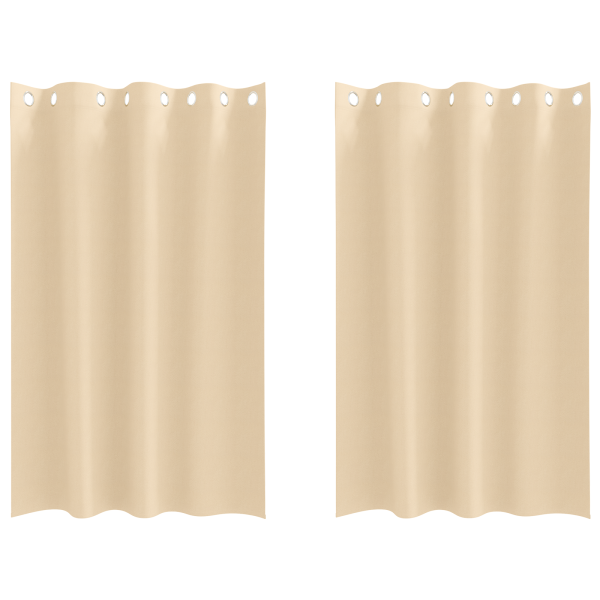 Cortinas com cortinas 2 pcs Creme 175 x 140 cm Poliéster M 2