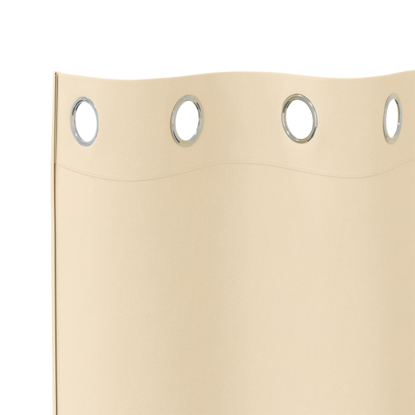 Cortinas con cortinas 2 pcs Crema 225 x 140 cm Poliéster M 4