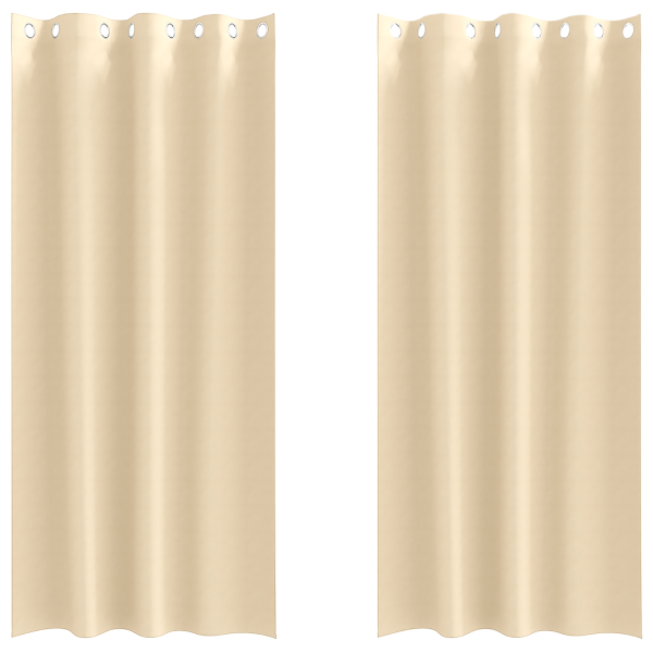Cortinas con cortinas 2 pcs Crema 260 x 140 cm Poliéster M 2