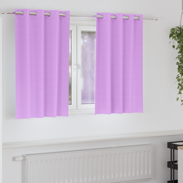 Cortinas con cortinas 2 pcs Morado 140 x 140 cm Poliéster D