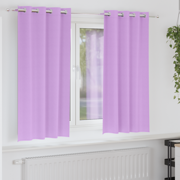 Cortinas con cortinas 2 pcs Morado 175 x 140 cm Poliéster D