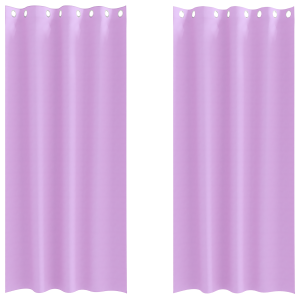 Cortinas com cortinas 2 pcs Roxo 225 x 140 cm Poliéster H
