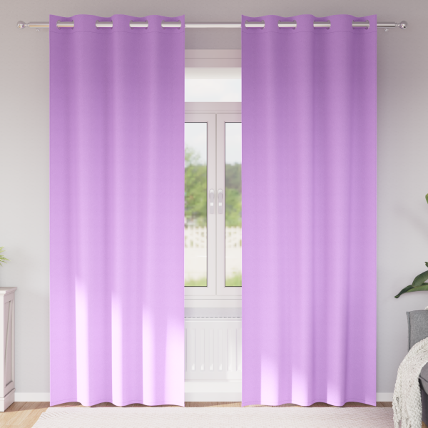 Cortinas con cortinas 2 pcs Morado 260 x 140 cm Poliéster D