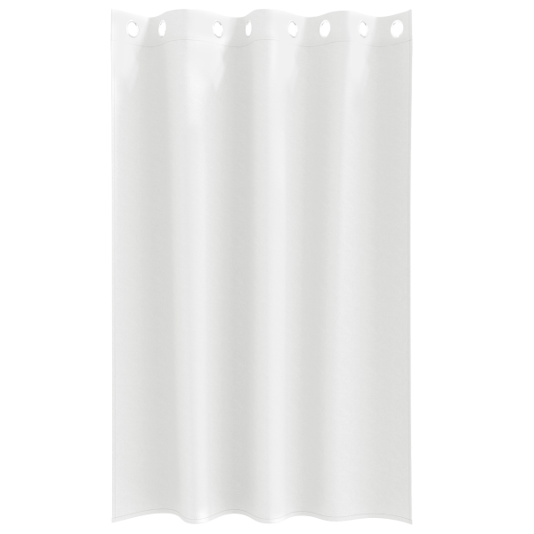 Cortinas con cortinas 2 pcs Blanco puro 175 x 140 cm Poliéster M 3