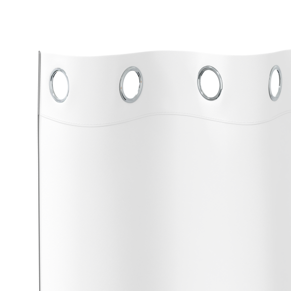 Cortinas com cortinas 2 pcs Branco Puro 175 x 140 cm Poliéster M 4