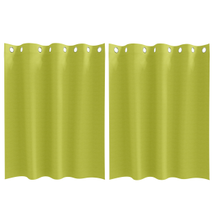 Cortinas com cortinas 2 pcs Verde maçã 140 x 140 cm Poliéster H