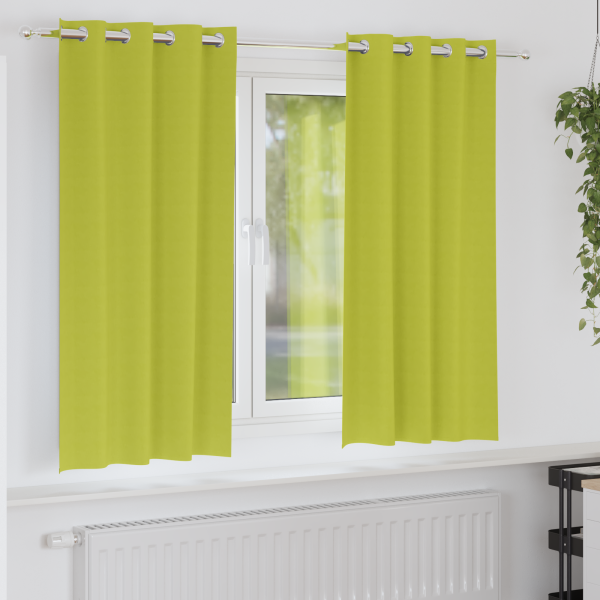 Cortinas 2 pcs Verde manzana 175 x 140 cm Poliéster D