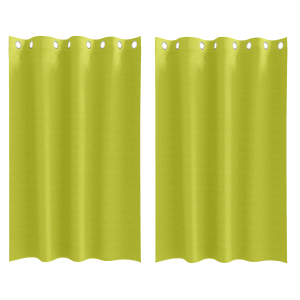 Cortinas 2 pcs Verde manzana 175 x 140 cm Poliéster H
