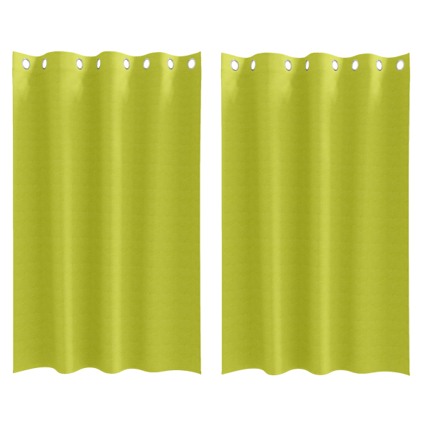 Cortinas com cortinas 2 pcs Verde maçã 175 x 140 cm Poliéster M 2