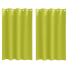 Cortinas 2 pcs Verde manzana 175 x 140 cm Poliéster 2