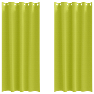 Cortinas 2 pcs Verde manzana 225 x 140 cm Poliéster H
