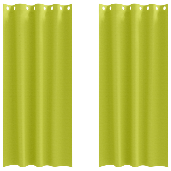 Cortinas 2 pcs Verde manzana 225 x 140 cm Poliéster M 2