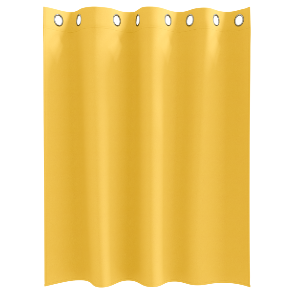 Cortinas 2 pcs amarelo mostarda 140 x 140 cm Poliéster M 3