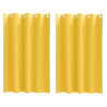 Cortinas 2 pcs amarelo mostarda 175 x 140 cm Poliéster 2