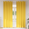 Cortinas 2 pcs amarelo mostarda 245 x 140 cm Poliéster 1