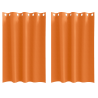 Cortinas 2 pcs Naranja brillante 175 x 140 cm Poliéster 2