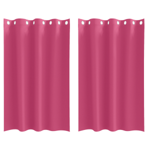 Cortinas 2 pcs Rosa Brilhante 175 x 140 cm Poliéster H