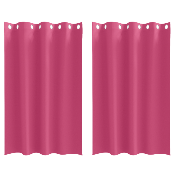 Cortinas 2 pcs Rosa brillante 175 x 140 cm Poliéster M 2