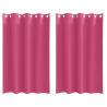 Cortinas 2 pcs Rosa brillante 175 x 140 cm Poliéster 2