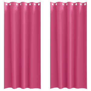 Cortinas 2 pcs Rosa brillante 245 x 140 cm Poliéster H