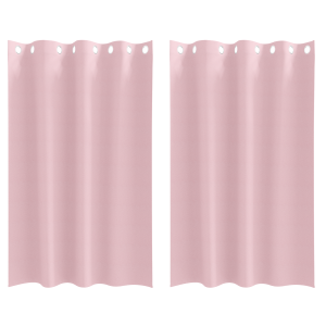 Cortinas com cortinas 2 pcs Rosa Bebê 175 x 140 cm Poliéster H