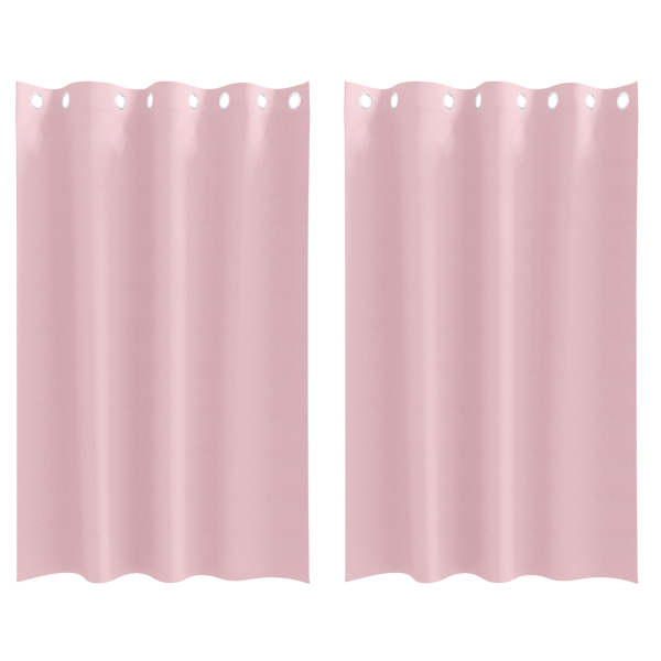 Cortinas con cortinas 2 pcs Rosa bebé 175 x 140 cm Poliéster M 2