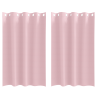 Cortinas com cortinas 2 pcs Rosa Bebê 175 x 140 cm Poliéster 2