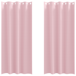 Cortinas con cortinas 2 pcs Rosa bebé 245 x 140 cm Poliéster H