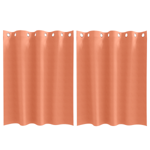 Cortinas com cortinas 2 pcs Terracota 140 x 140 cm Poliéster H