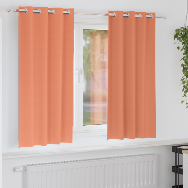 Cortinas con cortinas 2 pcs Terracota 175 x 140 cm Poliéster D