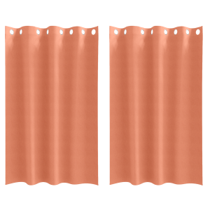 Cortinas com cortinas 2 pcs Terracota 175 x 140 cm Poliéster H