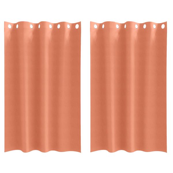 Cortinas con cortinas 2 pcs Terracota 175 x 140 cm Poliéster M 2
