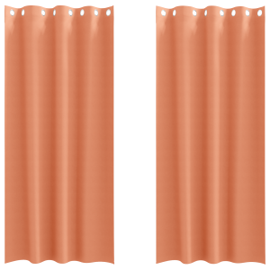 Cortinas con cortinas 2 pcs Terracota 225 x 140 cm Poliéster H