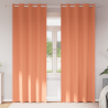 Cortinas con cortinas 2 pcs Terracota 245 x 140 cm Poliéster 1