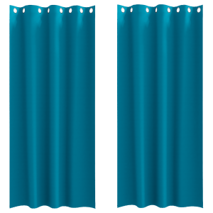 Cortinas con cortinas 2 pcs Tuquesa 225 x 140 cm Poliéster H