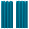Cortinas com cortinas 2 pcs Turquesa 245 x 140 cm Poliéster 2